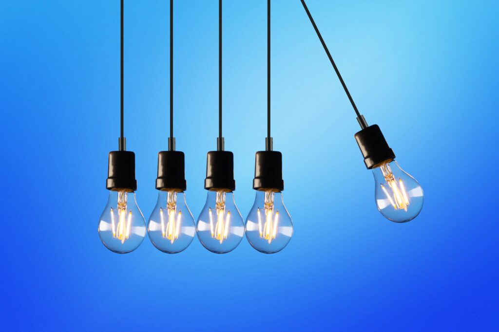 five lightbulbs