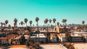 Los Angeles homes rooftops