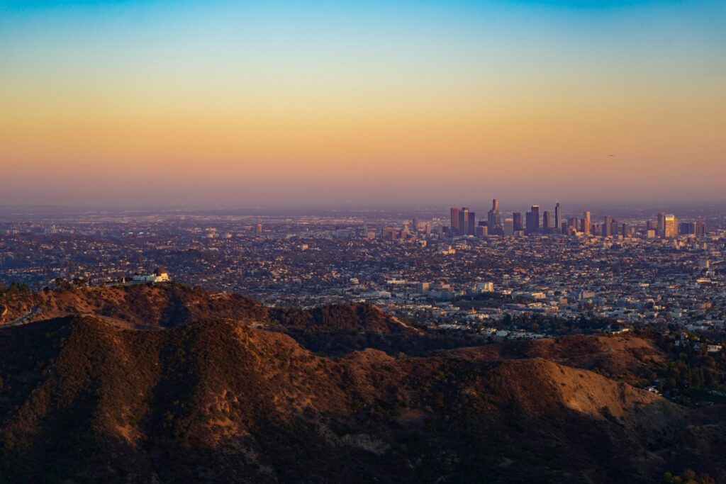 Far shot of downtown Los Angeles
