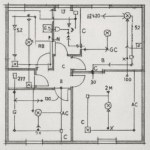 Blueprint of electrical plan
