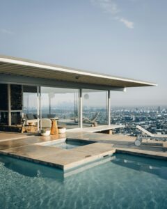 LA luxury home in Hollywood Hills overlooking downtown LA