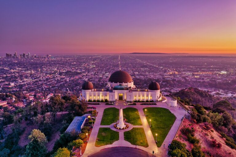 Griffith observatory looking over LA