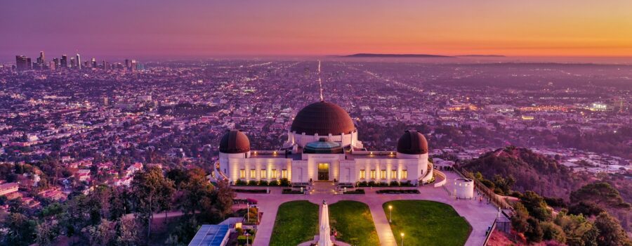 Griffith observatory looking over LA