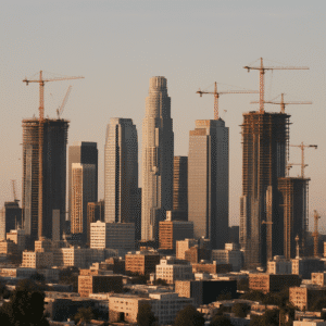 Construction in downtown LA