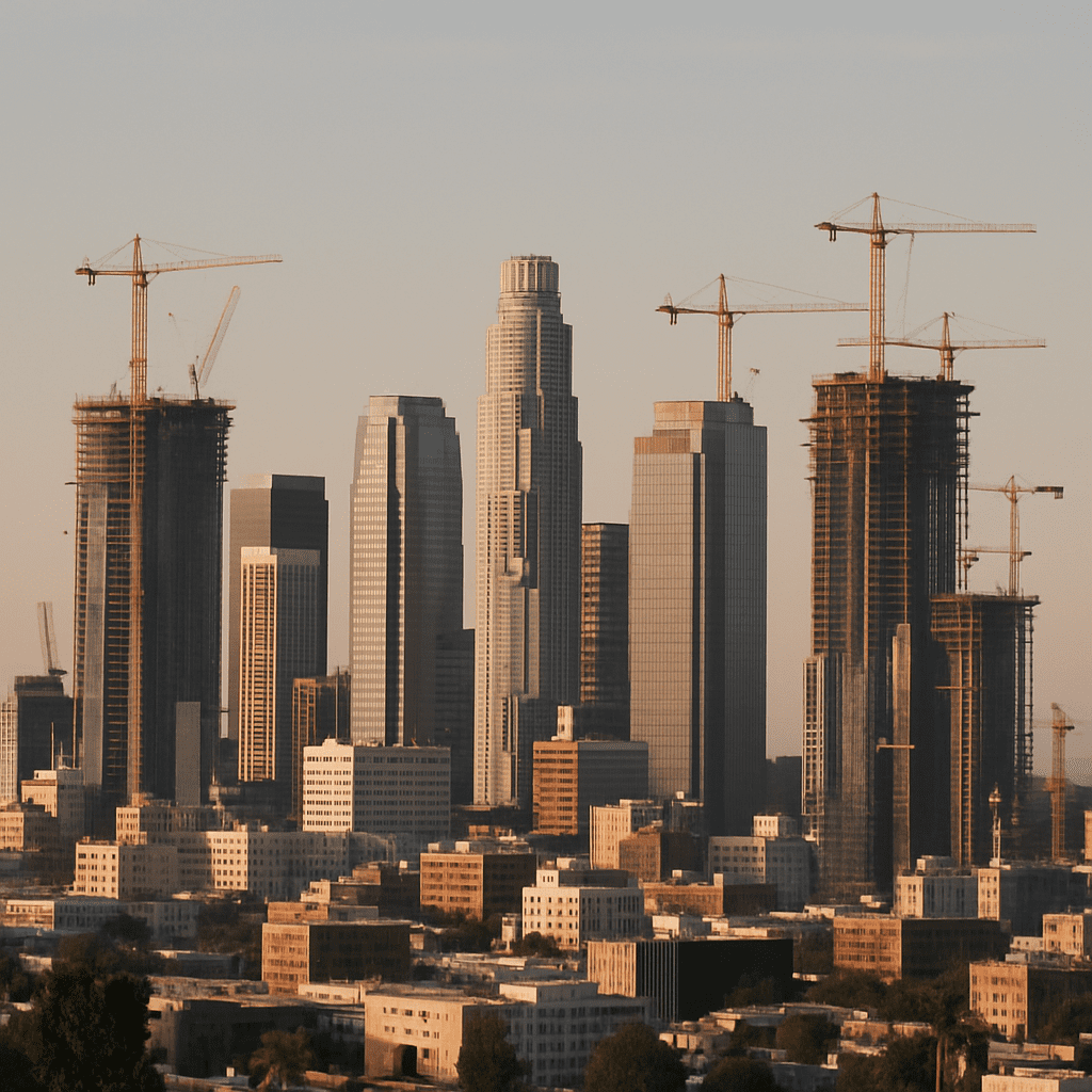 Construction in downtown LA