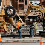 Men working at construction site