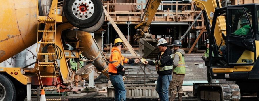 Men working at construction site