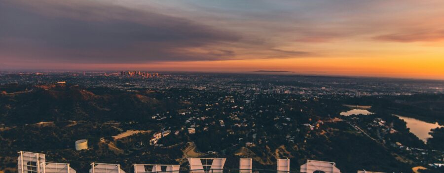 Looking at Los Angeles from the Hollwood sign