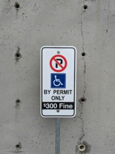 By permit only sign