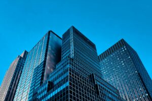 Modern commercial high-rise buildings representing real estate development