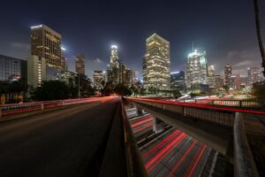 Los Angeles downtown at night
