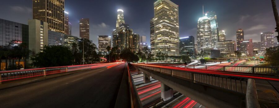 Los Angeles downtown at night